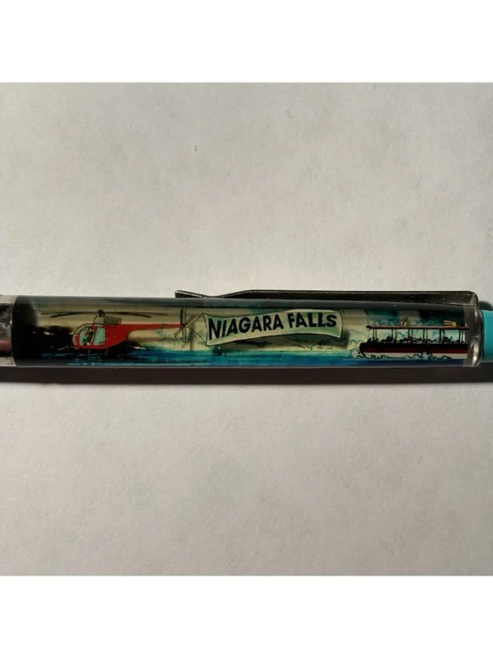 Niagara Falls New York Canada Floaty Pen Sightseeing Helicopter Moves Souvenir
